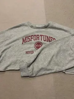 クロップドスウェット グレー