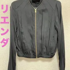 可愛い❣️大人おしゃれ ♡rienda♡ ブラック クロップド ジャケット