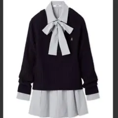 春♡LILLIAN CARATケーブルニット＆シャツミニワンピースセット - メルカリ