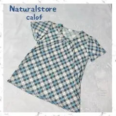 【Naturalstore calof】 半袖シャツ タータンチェック LL