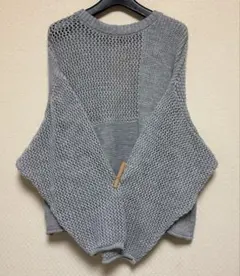 GENTIL ニット デザイン切り替えニット 透かし編み