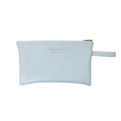 【新品】 ミニポーチ 小銭入れ レザーポーチ フェイクレザー ライトブルー