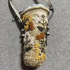 ZARA(ザラ)花柄刺繍かごショルダーバッグ