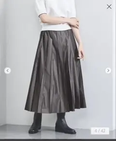 UNITEDARROWS シャンブレー タフタ プリーツスカートのサムネイル