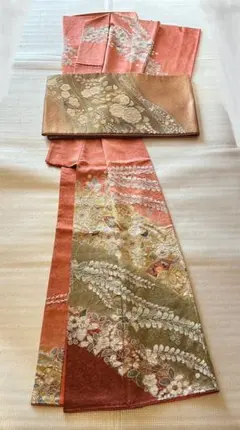 訪問着セット 辻ヶ花 暈し染め 金彩 絞り 袋帯 正絹 美品