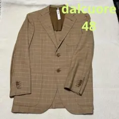 ダルクオーレ☆ブラウンチェック☆ジャケット☆48