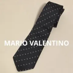 MARIO VALENTINO 濃紺 メンズ ブランド ネクタイ 絹100%