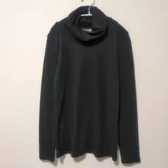 grove グローブ オフタートルネック カットソー L 黒 小顔効果