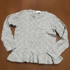 SIMPLICITE グレー ケーブルニット 長袖セーター