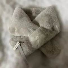 coca グレージュ ファー ネックウォーマー　マフラー