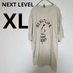 海外古着✨プリントTシャツ XL クリーム ベージュ 春 シンプル カジュアル