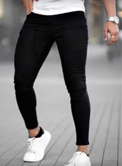 メンズ　スリムフィット　ストレッチスリムジーンズ　ブラック 30
