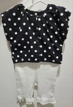 petit main ドット 90・mamarak 白スパッツ90