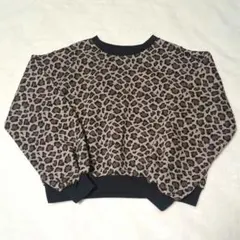 ヒョウ柄 長袖ニット