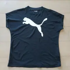 PUMA★プーマ ロゴマークＴシャツ メッシュ ブラック 黒 S