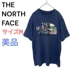THE NORTH FACE メンズ カモフラージュ柄半袖Tシャツ ネイビー M