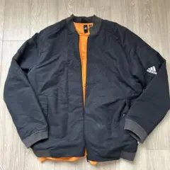 adidas ジャンパー 黒 オレンジ 取り外し可