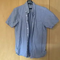 無印良品　半袖ボタンダウンシャツ Lサイズ　青1枚・白 2枚セット