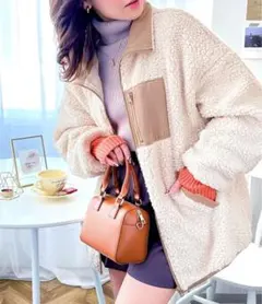 classicalelfビッグシルエットボアブルゾン