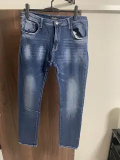 ダークブルースリムフィットデニム Lサイズ