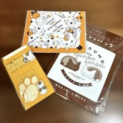 ニャンコ先生LaLa付録　マルシェバッグ　マルチクロス　立体付箋　3点セット