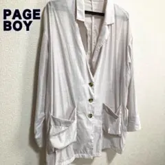 PAGE BOY ホワイト テーラード　ジャケット　ホワイト　白　S