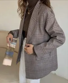 チェックテーラードジャケット