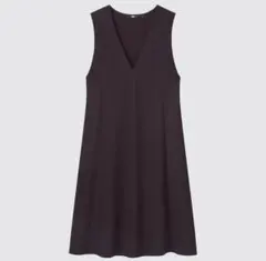 UNIQLO ユニクロ ブラッシュドジャージージャンパースカート ワイン S