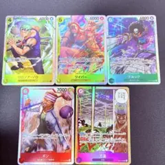 ワンピースカード 神の島の冒険 SR まとめ売り ゾロ 万雷 ワイパー　ギン　他