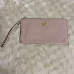 MICHAEL KORS ピンク レザー クラッチポーチ