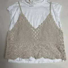 Rafraf ニットベスト Tシャツ 2点セット
