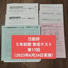2023年度日能研学習力育成テスト5年前期全10回分 2026年最新】日能研 育成テスト 5年の人気アイテム - メルカリ