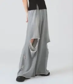 ray beams ダメージスウェットパンツ グレー