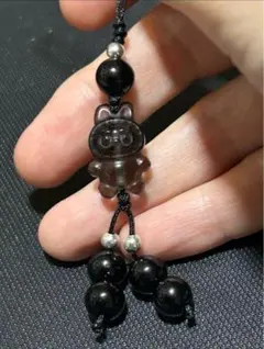 ラブブ(オブシディアン)ストラップ(値下げ)