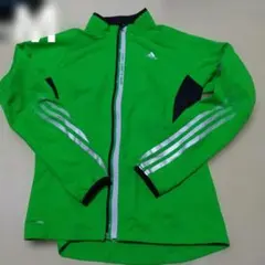 adidas グリーン ウィンドブレーカー M