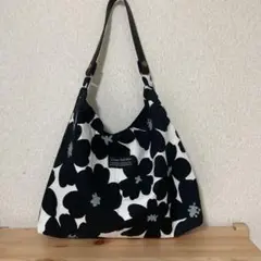 北欧　アネモネ花柄　ワンハンドルトートバッグ&ショルダーバッグ