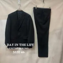 美品】ヴィットリオヴェネト AB6 L ブラックストライプスーツ 