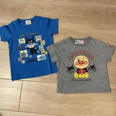 90㎝　アンパンマン バイキンマン　半袖Tシャツ 2枚セットのサムネイル