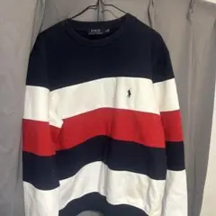 POLO ストライプ 長袖トレーナー