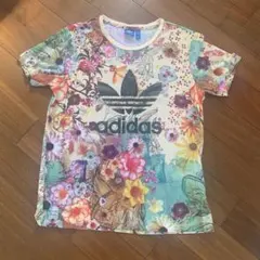 adidas 花柄プリント 半袖Tシャツ トレフォイルロゴのサムネイル