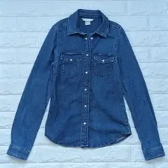 H&M デニムボタンアップシャツ EUR 38 - メルカリ