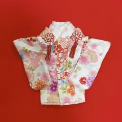 即納✨犬の着物&被布セット 振袖 SM 洗える着物 白 犬服 七五三 即納✨犬の着物&被布セット 振袖 SM 洗える着物 白 犬服 七五三