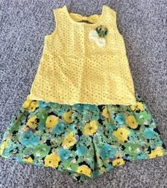 メゾピアノ　140 セットアップ　タンクトップ　ノースリーブ　ショートパンツ