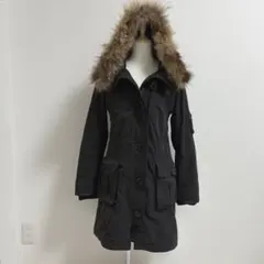 y2k 00s ダークコア　モッズコート　ギミック　テック　黒　ファー付き