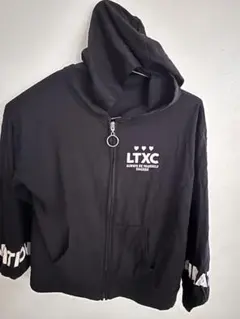 LTXC フード付きブラックジャケット　ラブトキ