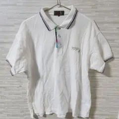 【Lサイズ】KENZO GOLF ポロシャツ 刺繍 マルチカラー 鹿の子