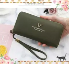 ♥即購入OK♥【グリーン】(❁ᴗ͈ˬᴗ͈)◞新品送料無料 長財布 大人気 長財布