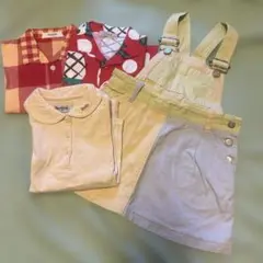 BEBE ポロシャツ・シャツ・ジャンバースカート 4点セット100cm~