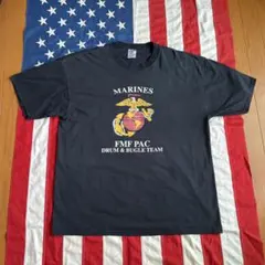 00s ビンテージ USMC 両面プリント ジャージーズ Tシャツ XL 黒