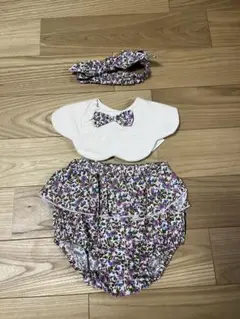 cloudy fine later 花柄 ベビー服セット